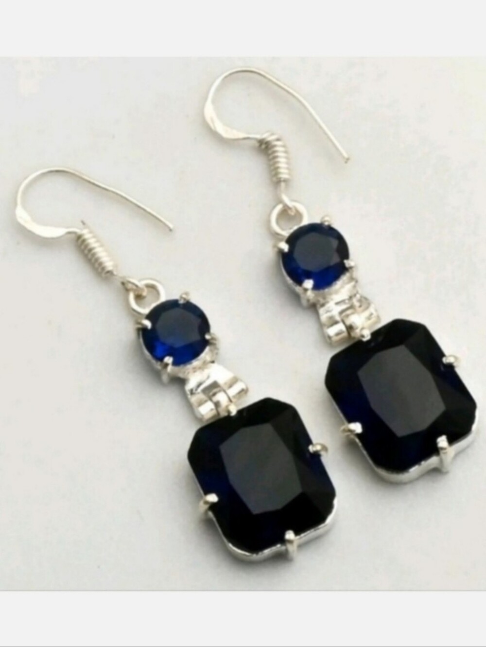 Tanzanite Gemstone Jewelry 925 Sterling Silver Handmade Drop Dangle Earrings